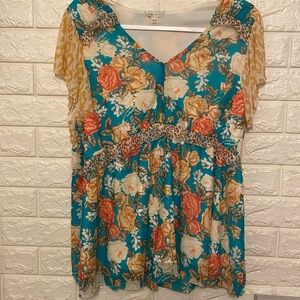 Cato floral print top